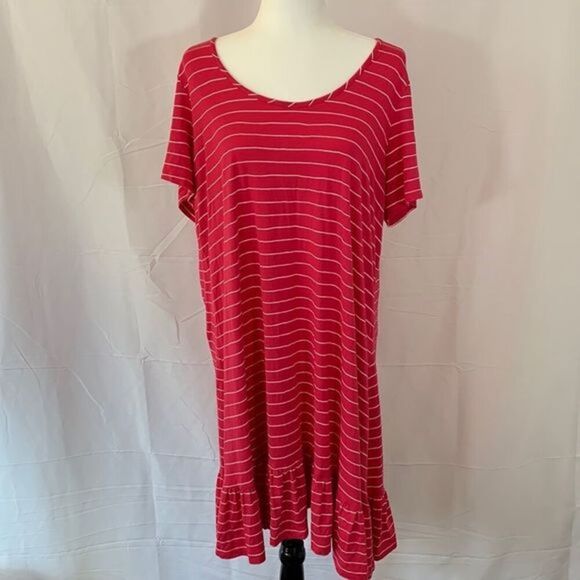 Pennington’s Pink & White Striped Dress - Picture 1 of 9